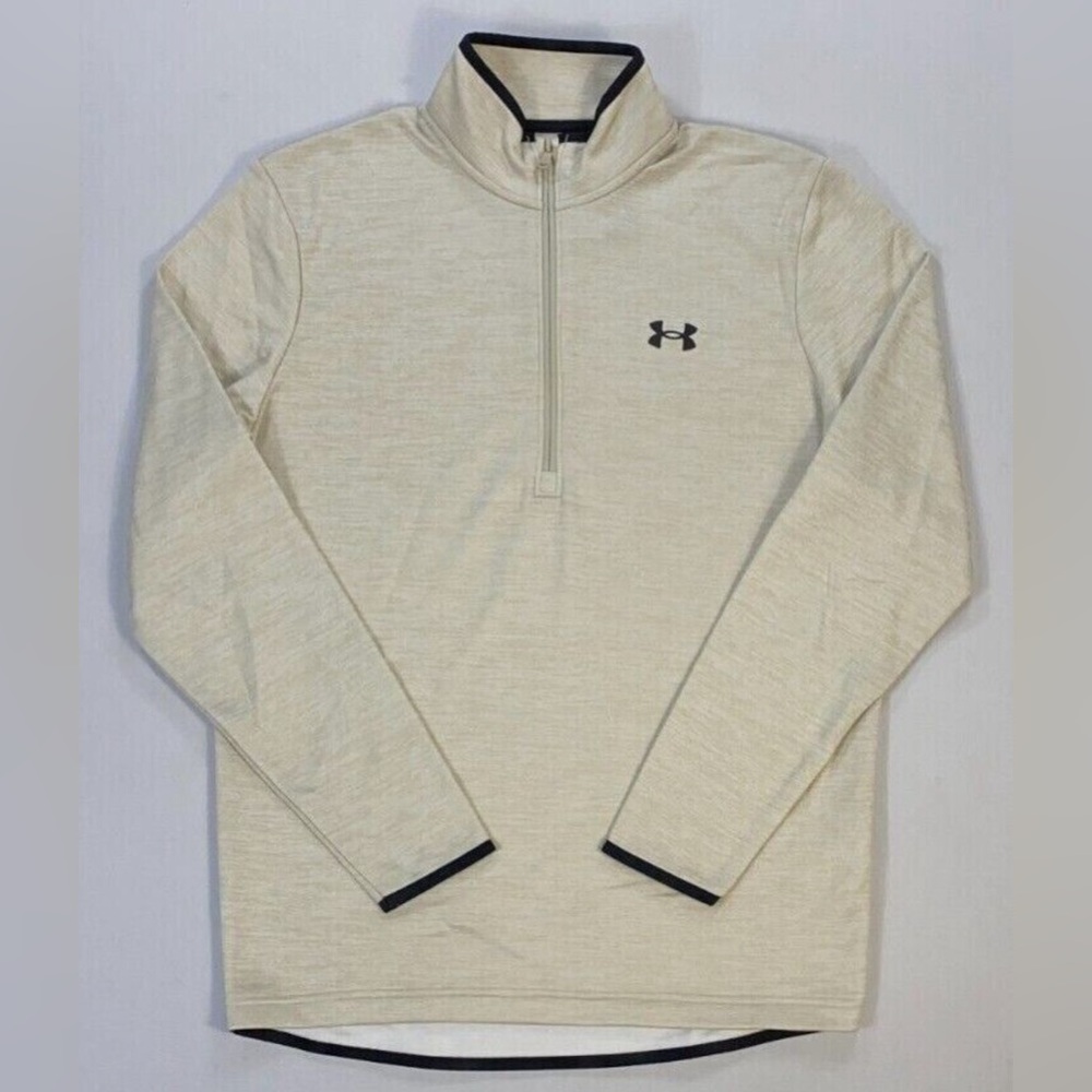 Men's Under Armour Loose Fit Quarter Zip Fleece Pullover with Black Trim